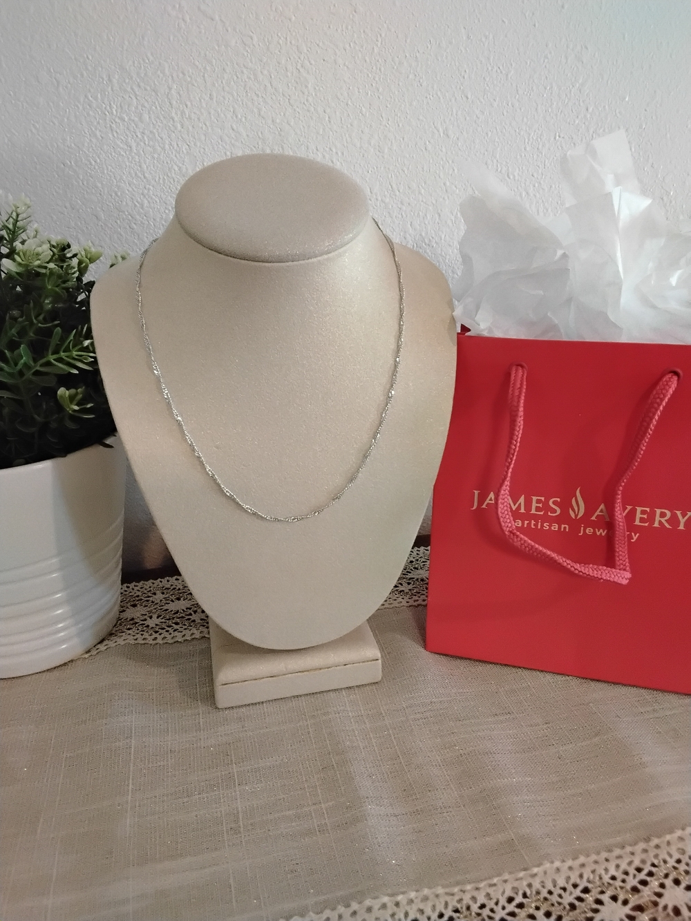 .925 James Avery Sterling Silver Ligth Twisted Curb Chain.